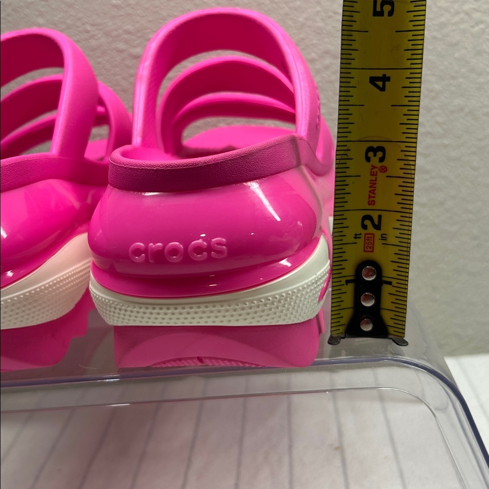 Crocs WOMEN'S MEGA CRUSH TRIPLE STRAP Pink Crush Size 5M Or 7W - Picture 8 of 11